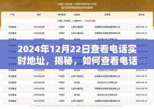 揭秘,如何查看电话实时地址(以2024年12月22日为例)