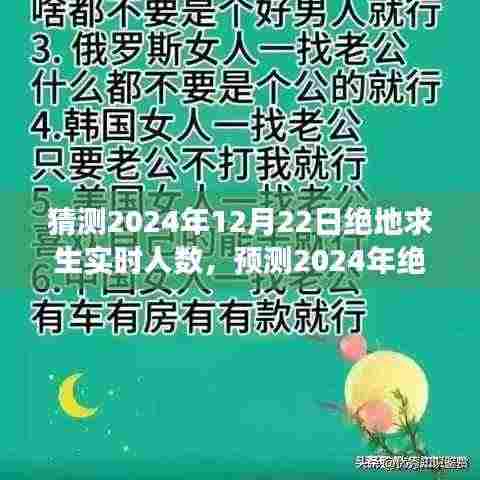 2024年绝地求生实时人数预测，背景影响及未来展望