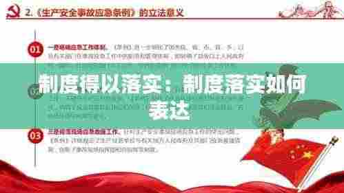制度得以落实：制度落实如何表达 