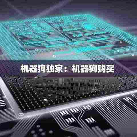 机器狗独家：机器狗购买 