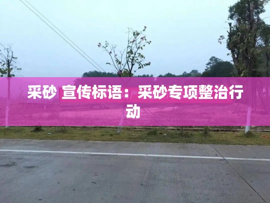 采砂 宣传标语:采砂专项整治行动