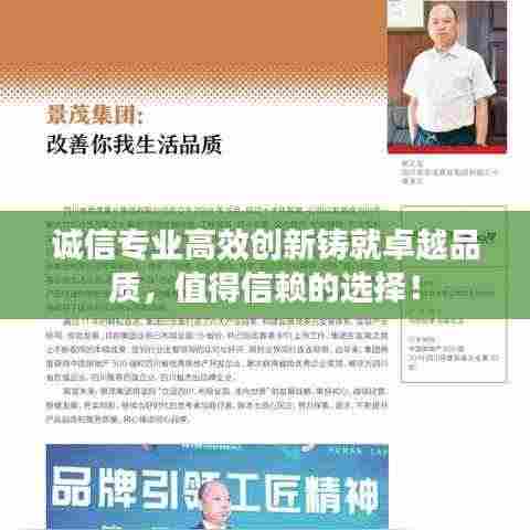 诚信专业高效创新铸就卓越品质，值得信赖的选择！