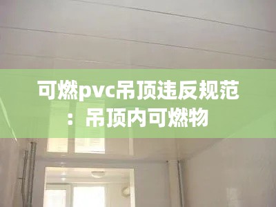 可燃pvc吊顶违反规范:吊顶内可燃物