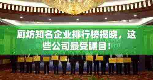 廊坊知名企业排行榜揭晓,这些公司最受瞩目!