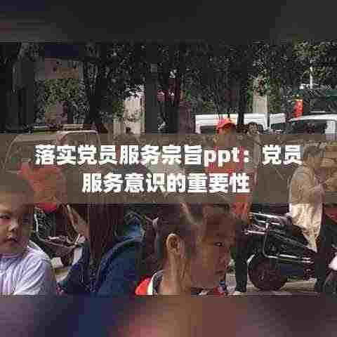 落实党员服务宗旨ppt:党员服务意识的重要性