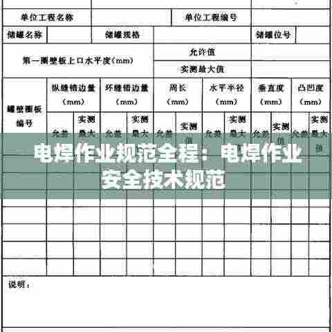 电焊作业规范全程:电焊作业安全技术规范