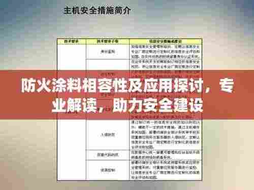 防火涂料相容性及应用探讨,专业解读,助力安全建设