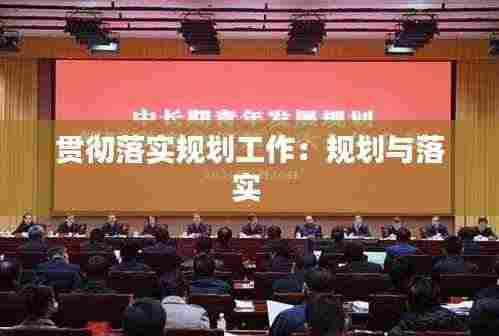 贯彻落实规划工作:规划与落实