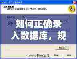 如何正确录入数据库,规范操作指南