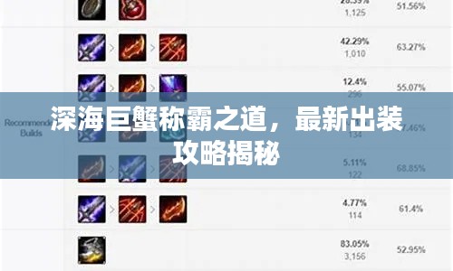 深海巨蟹称霸之道,最新出装攻略揭秘